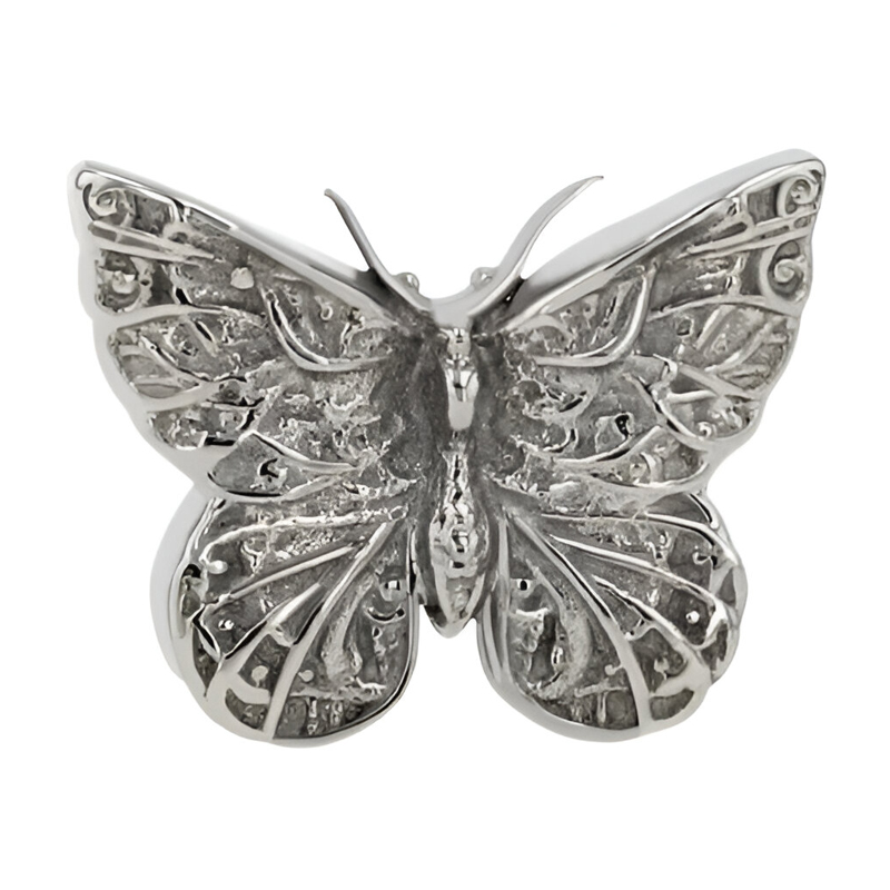 Накрутка для пирсинга Butterfly из белого золота для украшений толщиной 1.6мм с внутренней резьбой 1.2мм