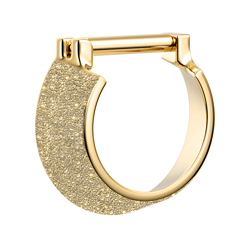 Кликер из золота Aspiration Crush Diamond из желтого золота толщина 1.2мм диаметр 8мм