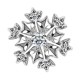 Накрутка для пирсинга Snowflake из белого золота с кристаллами Premium Zirconia для украшений толщиной 1.6мм с внутренней резьбой 1.2мм