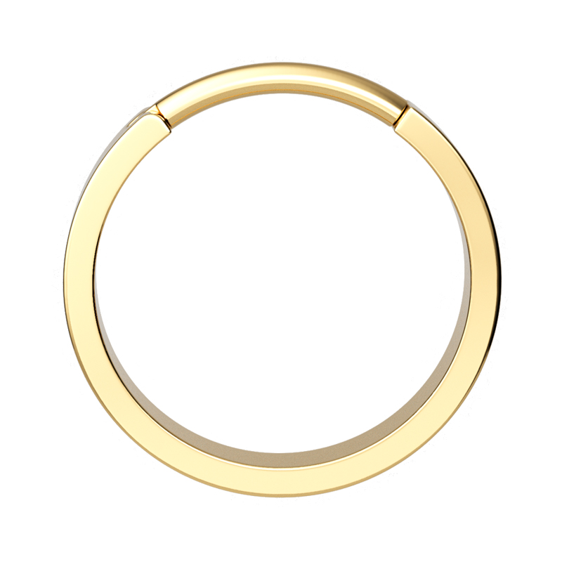 Кликер из золота Cassiopea Null из белого золота толщина 1.2мм диаметр 6мм