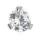 Накрутка для пирсинга из титана 3-Prong с кристаллом Premium Zirconia для украшений толщиной 1/1,2мм с внутренней резьбой 0.9мм 