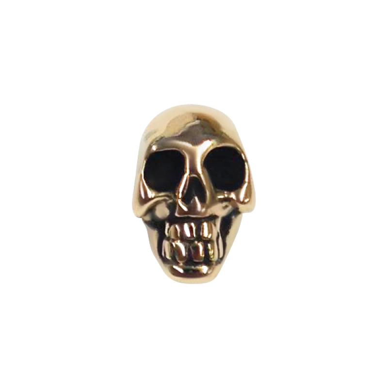 Безрезьбовая накрутка для пирсинга Skull Factory из желтого золота